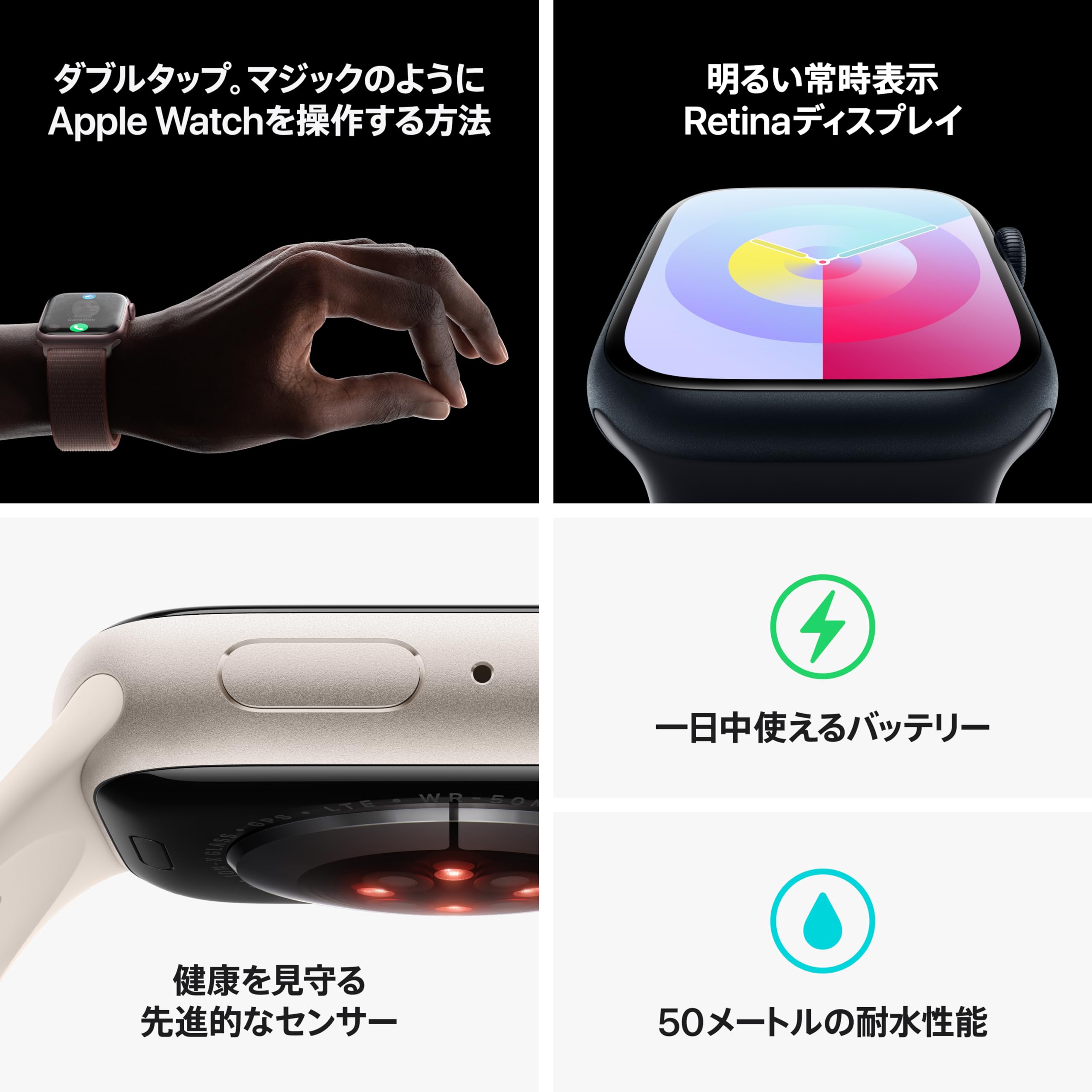 Amazon.co.jp: Apple Watch Series 9(GPS + Cellularモデル)- 45mm